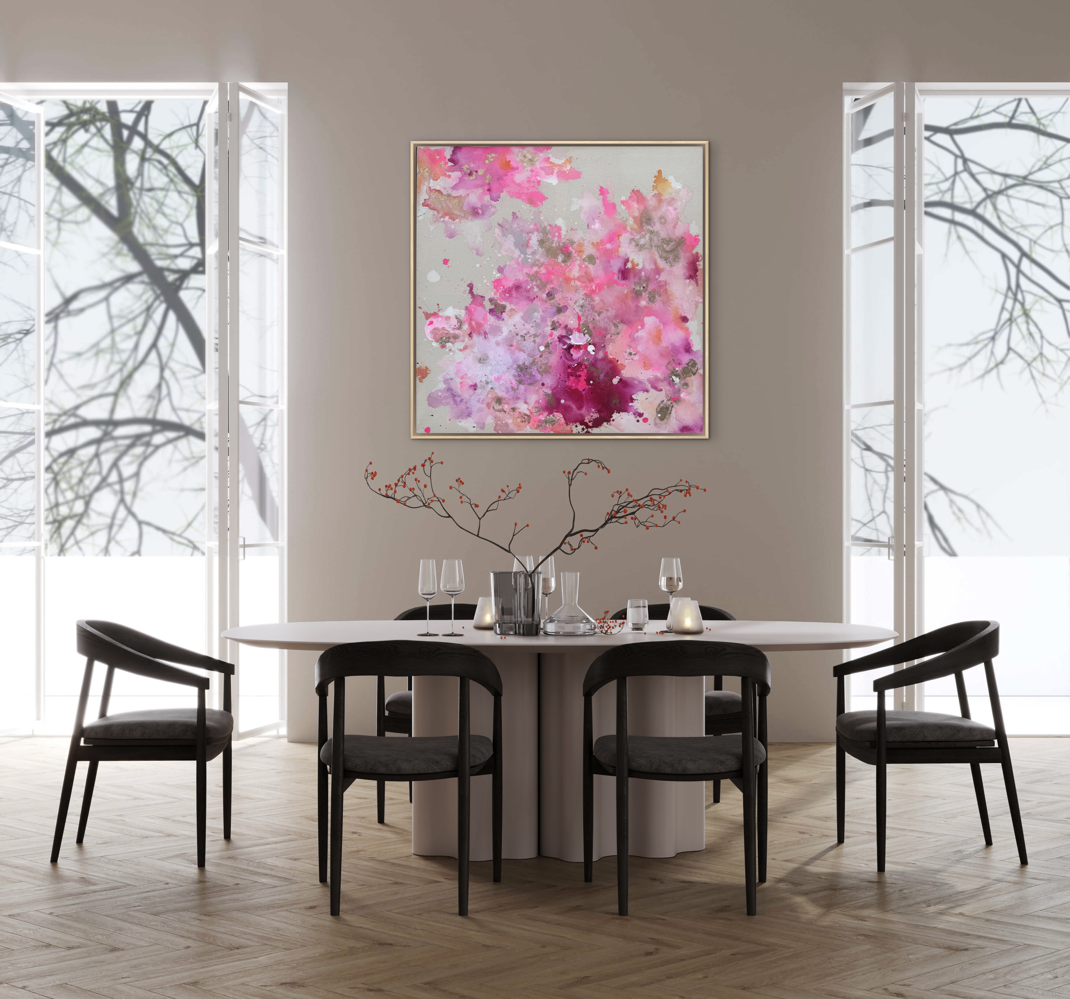 Pure Serie, 2025, Acryl und Gold auf roher Baumwollleinwand, Ansicht 16